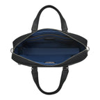 Lieblingstasche Tumi Harrison Avondale top zip brief in black with a vibrant blue interior lining