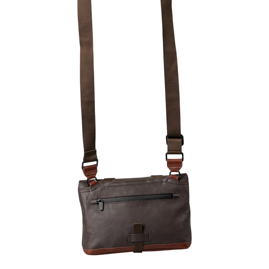 Lieblingstasche Yao dark brown crossbody bag with adjustable strap and rear zipper pocket