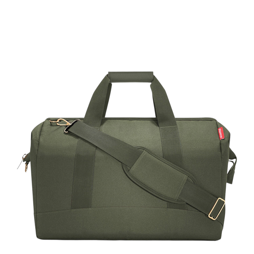 Lieblingstasche Allrounder L travel bag in olive green with a shoulder strap and sturdy carry handles