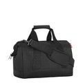 Lieblingstasche Allrounder M travel bag in black water-repellent polyester with padded shoulder strap and metal frame