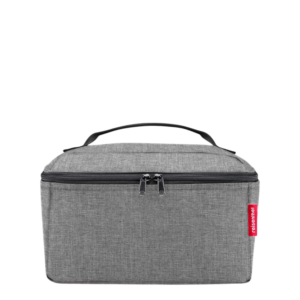 Lieblingstasche grey padded beauty case with top handle and zipper closure for travel and makeup organization