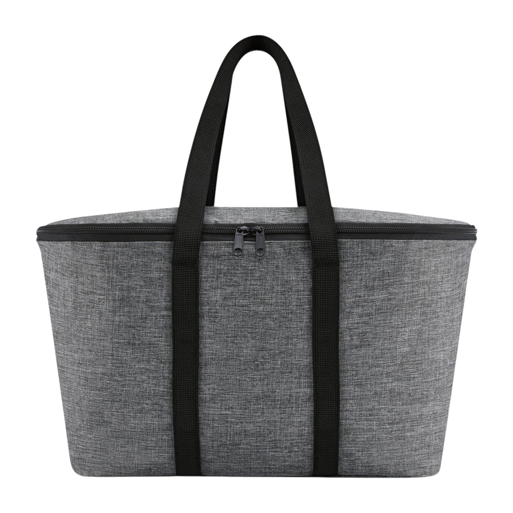 Lieblingstasche reisenthel grey insulated cooler bag with black handles and zipper closure for picnics and travel