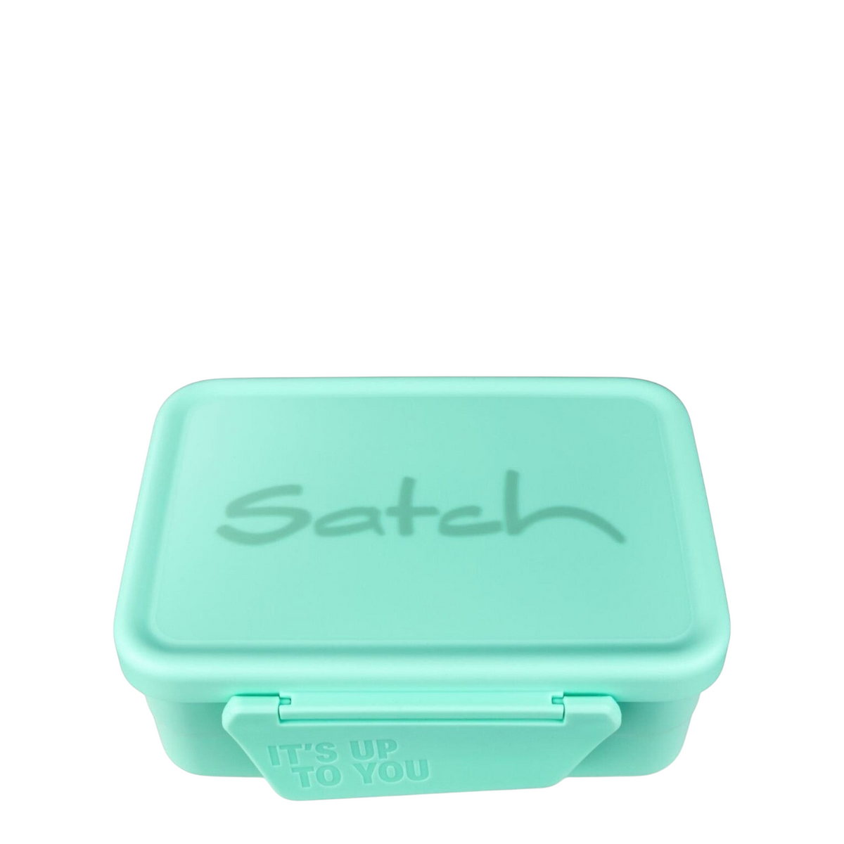 Lieblingstasche mint green stainless steel lunch box with Satch branding and secure locking clip