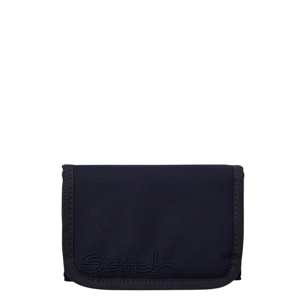 Lieblingstasche Skandi style navy blue wallet with Satch logo embroidery and durable fabric construction
