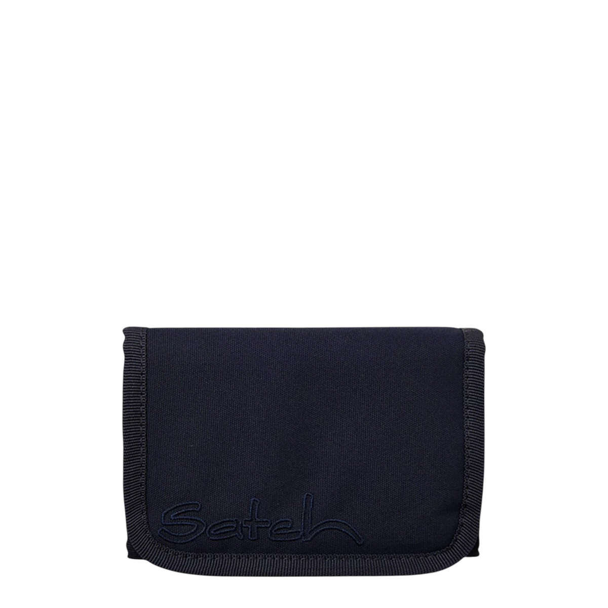 Lieblingstasche Skandi style navy blue wallet with Satch logo embroidery and durable fabric construction