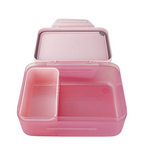 Lieblingstasche satch pink plastic lunch box with removable divider for organized snacks