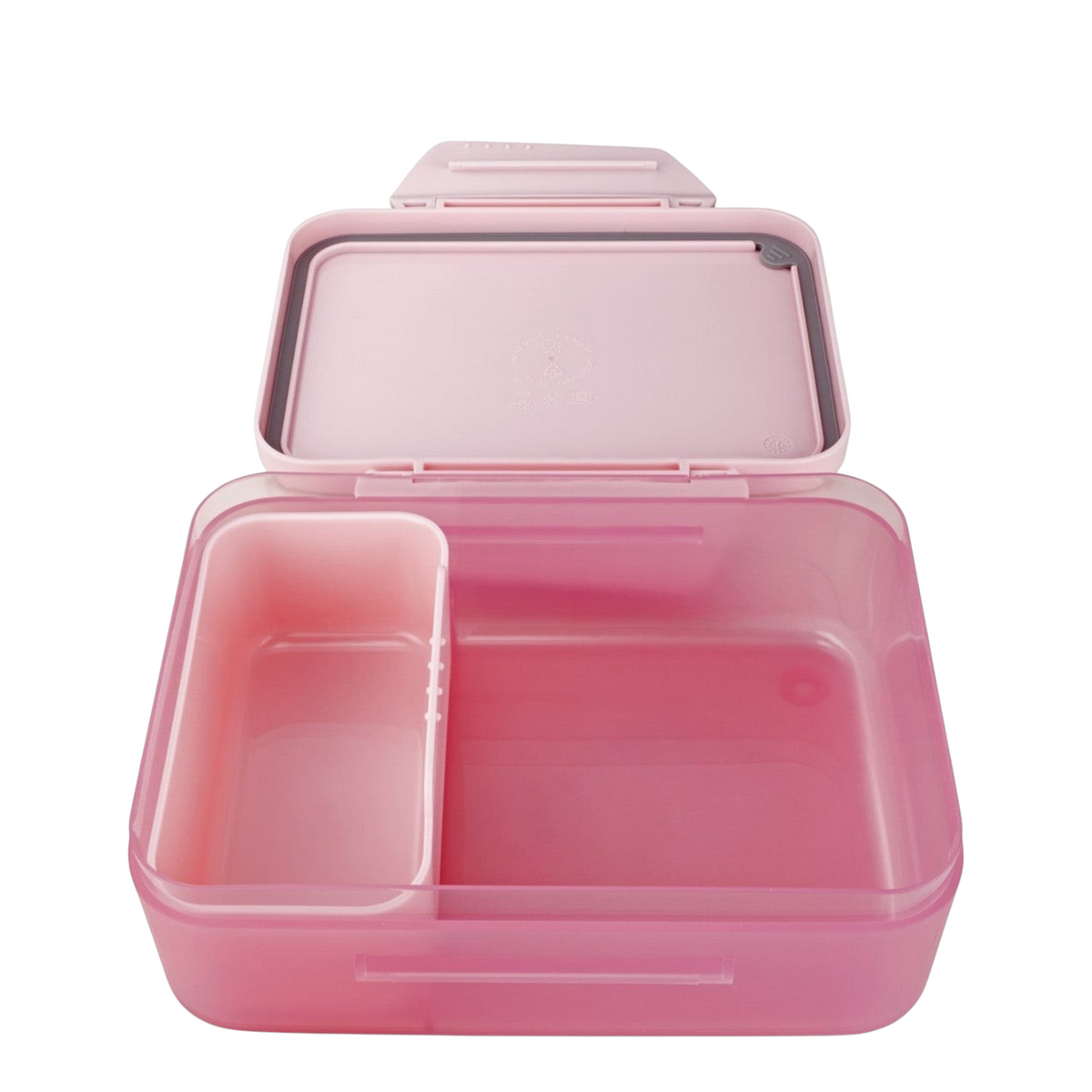 Lieblingstasche satch pink plastic lunch box with removable divider for organized snacks