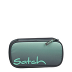 Lieblingstasche Satch pencil case in grey and mint green made from recycled PET with a zip closure and logo print.