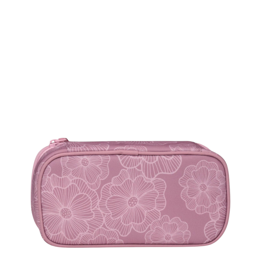 Lieblingstasche Satch Schlamperbox pencil case in dusty pink with a white floral pattern made from recycled PET