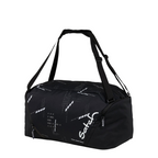 Lieblingstasche satch black sports bag with reflective digital pattern, adjustable straps, and side shoe compartment.
