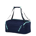 Lieblingstasche satch navy blue sports bag with mint green accents, featuring a separate shoe compartment.