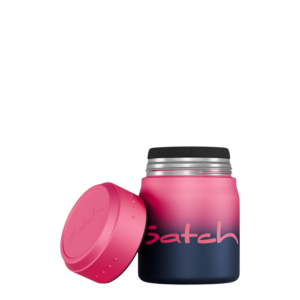 Lieblingstasche Satch insulated food container in pink and dark blue gradient with a matching screw-on lid