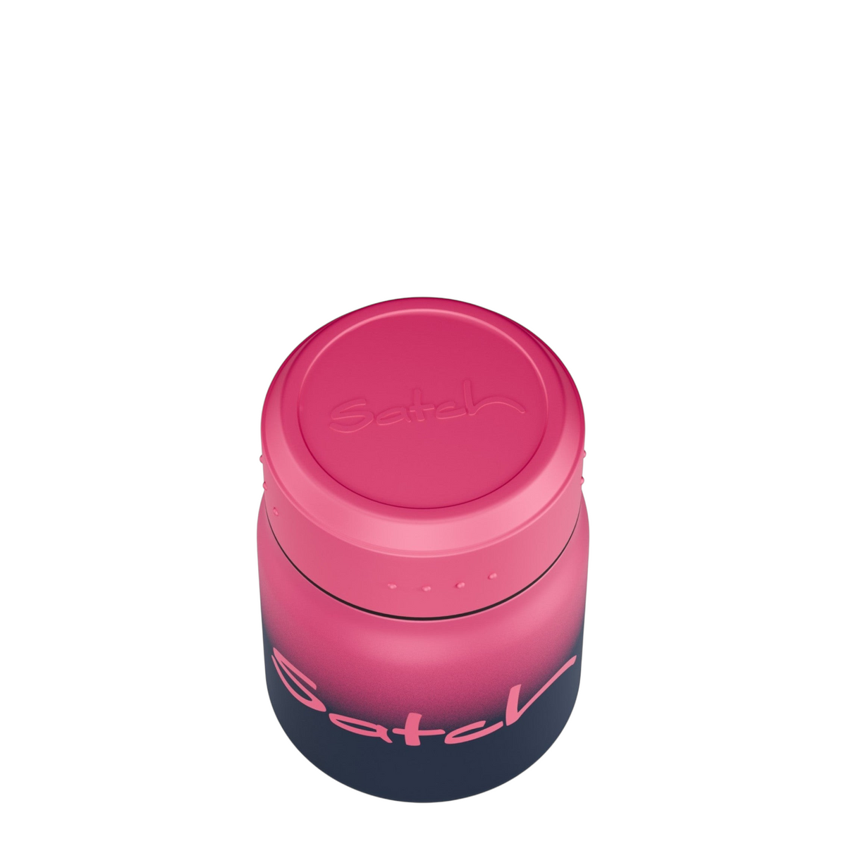 Lieblingstasche Satch insulated food container in pink and dark blue with a leak-proof lid and embossed logo