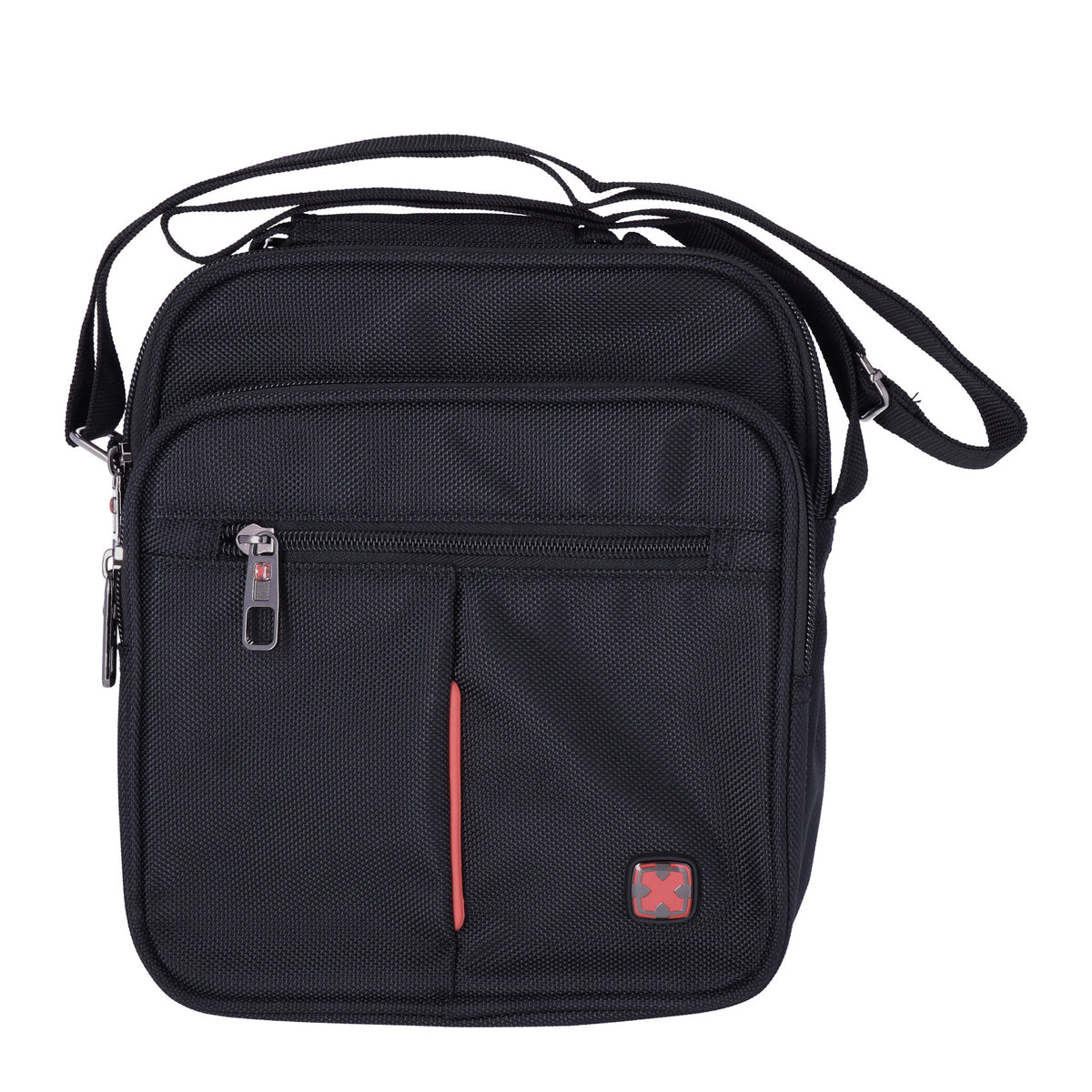 Umhängetasche Griff mit Vortasche - schwarz / onesize