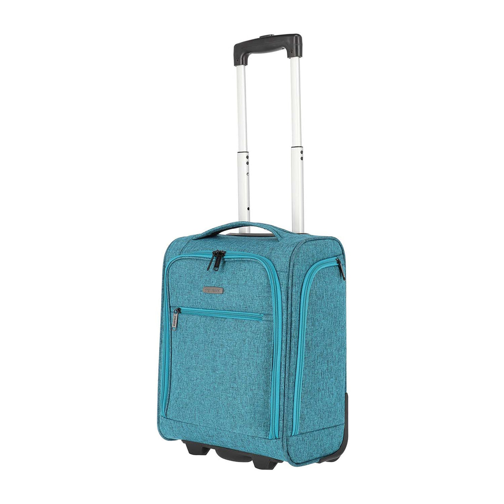 travelite Board Trolley Hand Luggage Suitcase Lightweight, 2 Wheels, Cabin, Soft Luggage Trolley Small with Lock, 52 cm, 39 liters, Turquoise (Türkis), 52 centimeters, Hand Luggage | Carry-Ons travelite Board Trolley Hand Luggage Suitcase Lightweight, 2 Wheels, Cabin, Soft Luggage Trolley Small with Lock, 52 cm, 39 liters, Turquoise (Türkis), 52 centimeters, Hand Luggage | Carry-Ons
