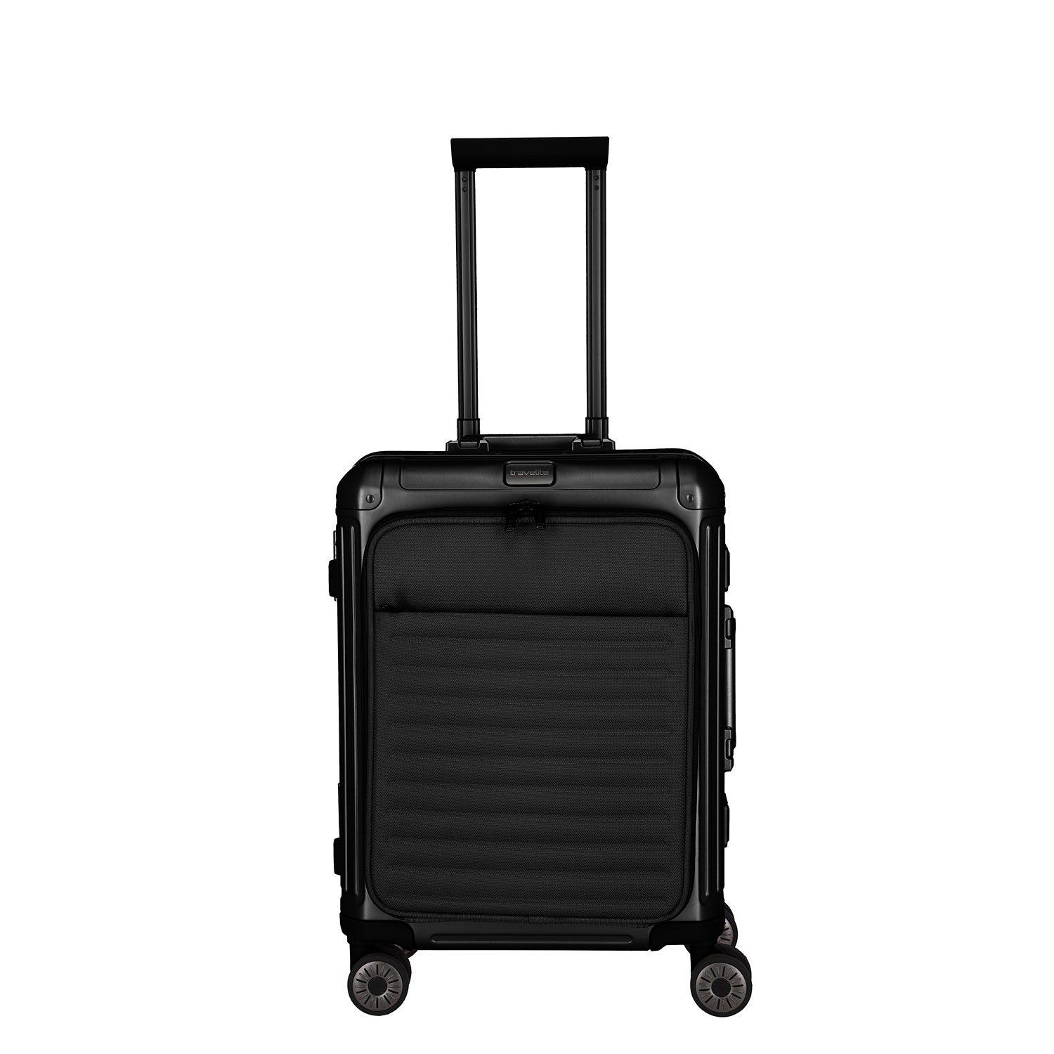 travelite_Next-2-0-Trolley-S-Vortasche_schwarz-1 travelite NEXT 4w Trolley S mit Vortasche